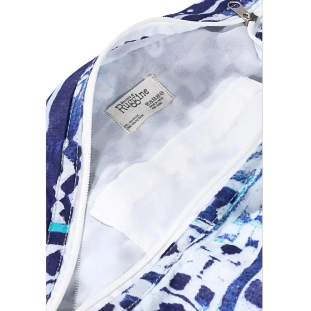 Tropical Beach Waves Full Zip Market Hobo Bag Blue New